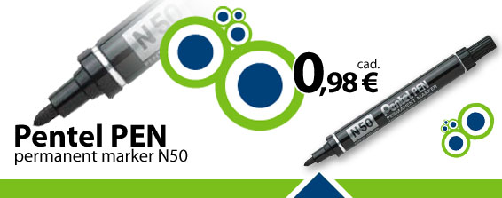 Promo! Marcatore permanente Pentel - Marcatore N50 nero tonda