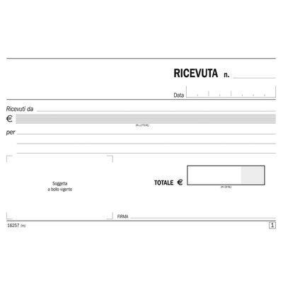 Blocco ricevute generiche
