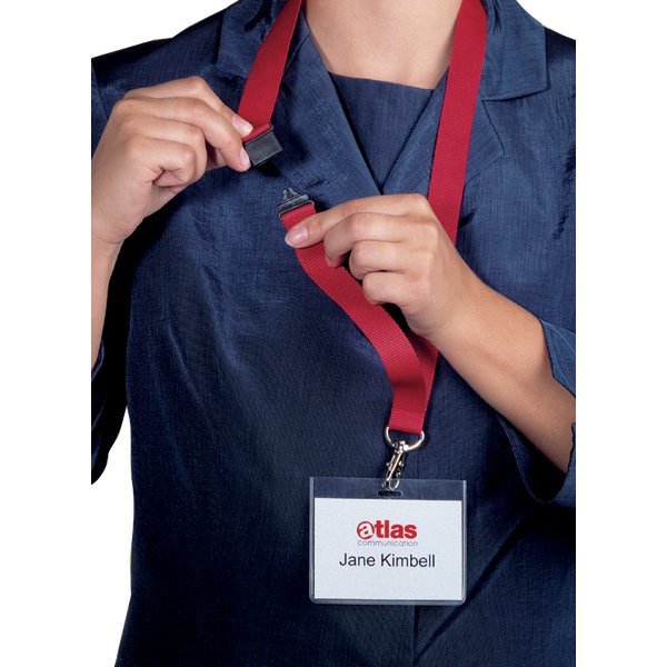 Cordoncini in tessuto con morsetto Durable - blu - 44 cm - 8137-07 (conf.10)