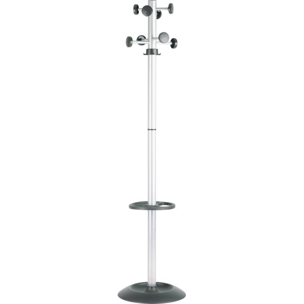 Appendiabiti Totem Ergosit - nero/alluminio - 8 posti - APPTOTBP