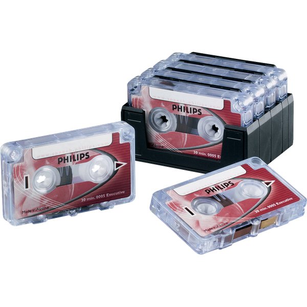 Mini cassette Philips - 30 minuti - rosso - LFH 005 (conf.10)
