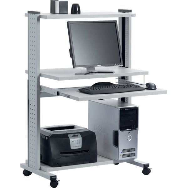 Portacomputer PC Station 75 Atlanta - 83,3x52x85,9/124,3 cm - 4 - 25 mm - A19014427