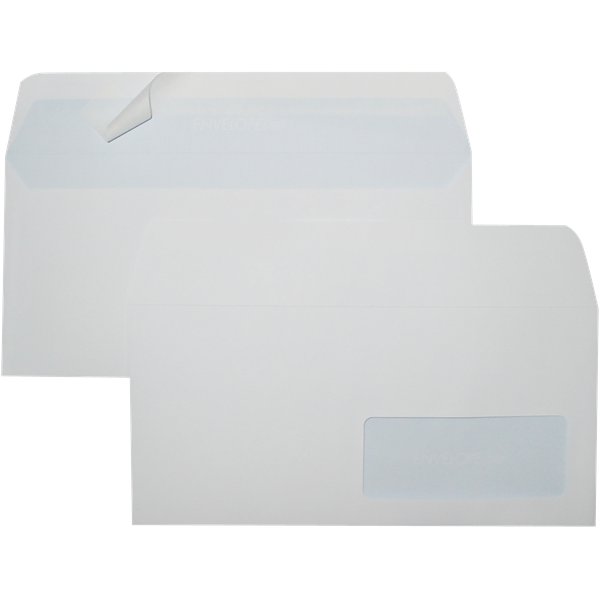Buste comm.li Sacchettificio Monzese -dritto-strip- 11x23 cm - 90 g/mq - c/finestra - 765 (conf.500)