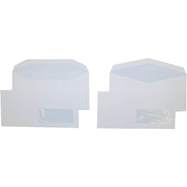 Buste comm.li imbustam.autom.Sacchettificio Monzese -a punta-11x23cm-80 g/mq-c/finestra-606(conf.500)