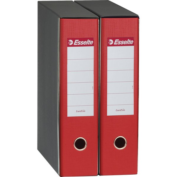 Registratori Eurofile Esselte - Commerciale - dorso 8 - F.to utile 23x30 cm - rosso - G531600
