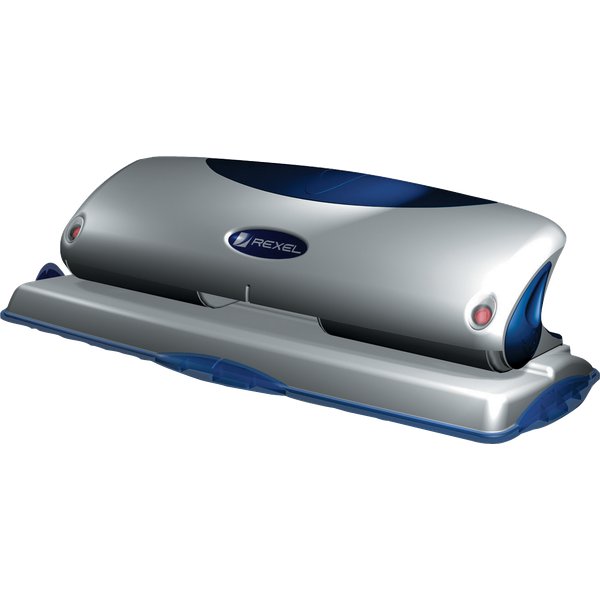 Perforatore Premium P425 a 4 fori Rexel - argento/blu - 2100754