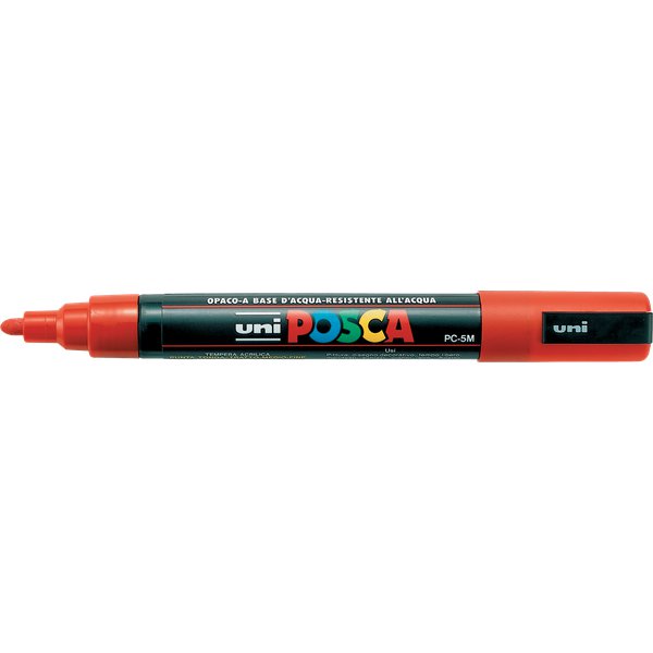 Marcatore Uni Posca a tempera Uni-Ball - bianco - tonda - 1,8-2,5 mm - M PC5M BI