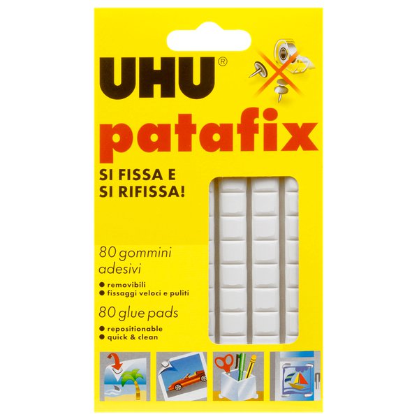 Gomma adesiva UHU® Patafix - bianco - 10x17 cm - D1573 (conf.80)
