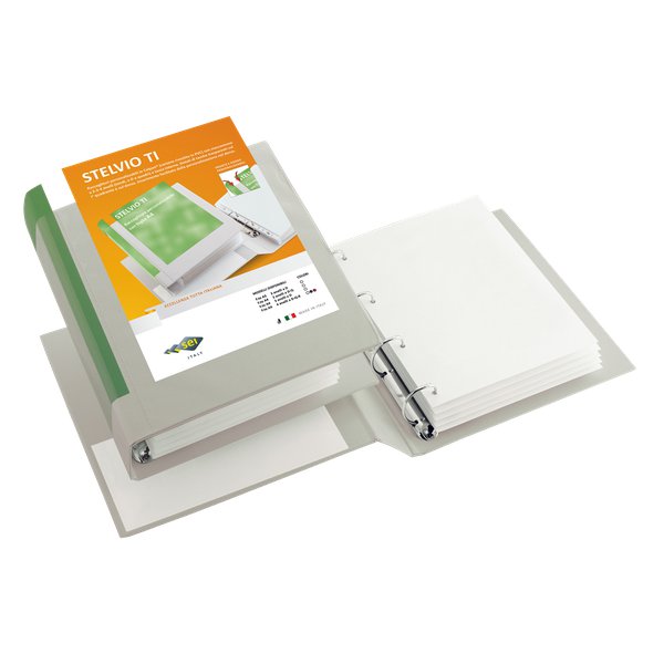 Raccoglitori personalizz. Stelvio TI Sei Rota - 4 anelli Ø 40 mm D 22x30 cm - bianco - 36404601