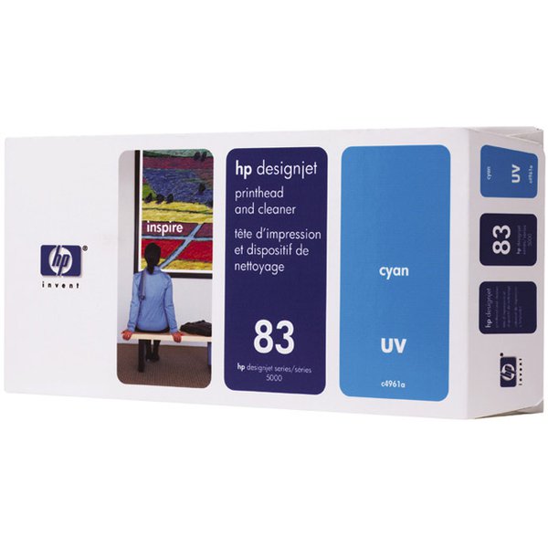 Originale HP C4961A Testina di stampa UV + dispositivo di pulizia 83 ciano