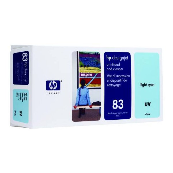 Originale HP C4964A Testina di stampa UV + dispositivo di pulizia 83 ciano chiaro