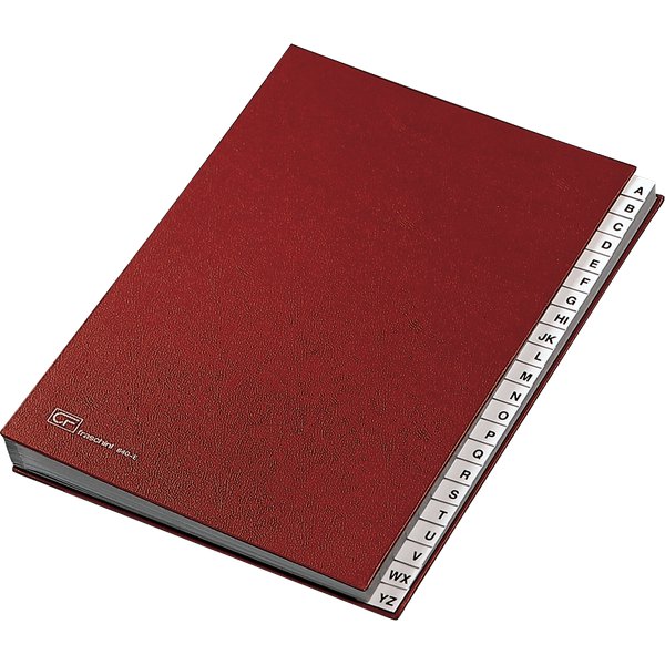Classificatore alfabetico A-Z Fraschini - rosso - 640-E