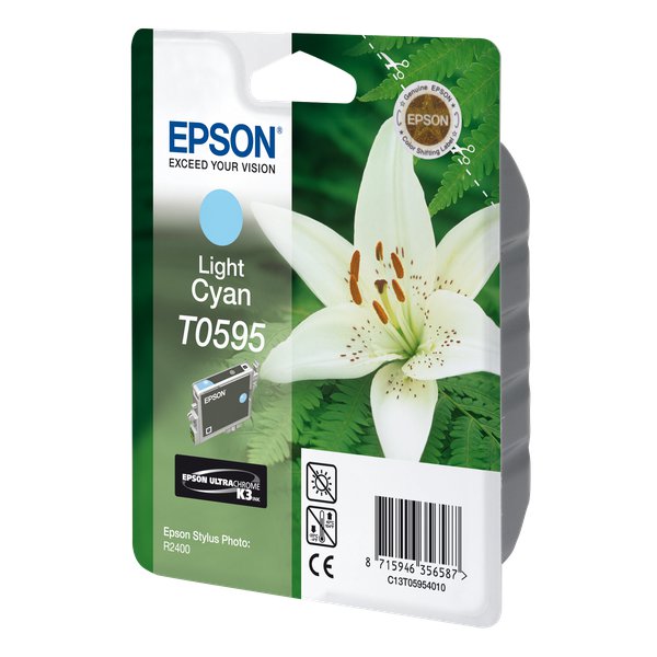 Originale Epson C13T05954010 Cartuccia inkjet ink pigmentato blister RS ULTRACHROME K7 ciano chiaro