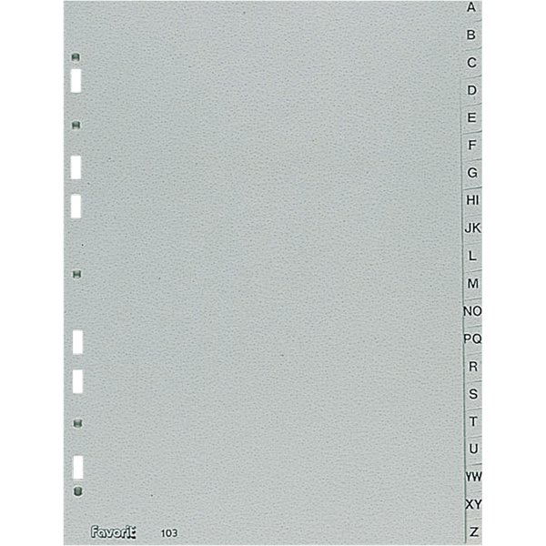 Divisori A-Z  Separex in Naturene Elba - 21x29,7 cm - 07610003