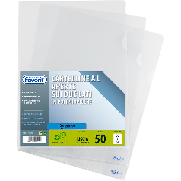 Buste a L Pratic Favorit - Superior - liscia - 22x30 cm - 01020101 (conf.50)
