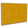 Lavagne magnetiche raffiguranti un campo di basket e un campo da calcio con superficie in acciaio laccato da 4 decimi, scrivibile e cancellabile con marcatori a secco. Complete di vaschetta portaoggetti. La versione campo da basket ha in dotazione 10 magneti in 2 diversi colori, mentre la versione campo da calcio ha in dotazione 22 magneti in 2 diversi colori. Formato HxL 60x90 cm.