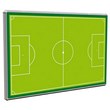 Lavagne magnetiche raffiguranti un campo di basket e un campo da calcio con superficie in acciaio laccato da 4 decimi, scrivibile e cancellabile con marcatori a secco. Complete di vaschetta portaoggetti. La versione campo da basket ha in dotazione 10 magneti in 2 diversi colori, mentre la versione campo da calcio ha in dotazione 22 magneti in 2 diversi colori. Formato HxL 60x90 cm.