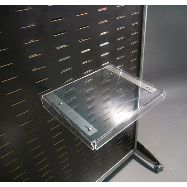Mensola piccola in acrilico Tecnostyl - 29x7x36 cm - trasparente - PRTX98