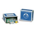 Pacco reintegro per cassette pronto soccorso allegato 2 DM 388 del 15.7.2003 e D.L. 81 del 09/04/08 art. 45; per aziende o unità produttive con meno di 3 lavoratori (senza sfigmomanometro)<br/><br/>Contenuto:<br/>1 copia Decreto Min. 388 del 15.07.03 – 2 paia guanti sterili – 1 Disinfettante 125 ml IODOPOVIDONE al 10% iodio PMC – 1 soluzione fisiologica 250 ml CE -  – 1 Busta compressa garza sterile cm 18x40 - 3 Buste compressa garza sterile cm 10x10 - 1 Pinza sterile – 1 Confezione di cotone idrofilo – 1 PLASTOSAN 10 cerotti assortiti – 1 Rocchetto cerotto adesivo mt 5x2,5 cm  – 1 Benda di garza da mt 3,5x10 cm - 1 Paio di forbici tagliabendaggi cm 14,5 – 1 Laccio emostatico – 1 ICE PACK Ghiaccio istantaneo monouso – 1 Sacchetto per rifiuti sanitari mm 250x350 – 1 Istruzioni MULTILINGUA pronto soccorso.