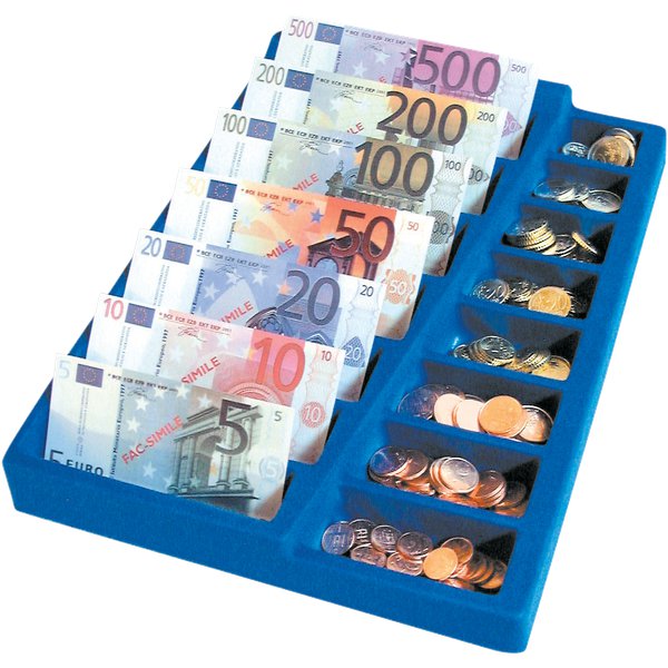 Pratica vaschetta portaeuro in resistentissimo materiale acrilico.