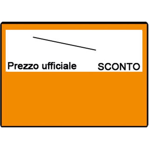 La prezzatrice Printex Z "TagioPrezzo+Sconto" consente di stampare sull'etichetta 26x19mm PreStampata  sia il  Prezzo Ufficiale che lo Sconto che il Prezzo Scontato. Sull'etichetta prezzata comparirà:  il vecchio prezzo barrato, la percentuale di sconto e sulla seconda linea  il prezzo finale scontato. <br/>2 linee di stampa: prima linea di stampa n° 10 caratteri Numerici, h 3mm e 4,5mm, seconda linea di stampa 7 caratteri numerici Maxi, h. 5mm con simbolo EURO.  La prezzatrice ha anche il vantaggio che può essere usata come un normale distributore di etichette prestampate semplicemente escludendo il gruppo stampa.<br/>Confezione KIT :  Prezzatrice + 10 rotoli assortiti + 1 cartuccia inchiostro.<br/>                                                                                                                                                                                                Etichette rettangolari formato 26x19mm, in rotolo da 650 etichette, stampate in 3 colori ideali per differenziare tramite il COLORE i diversi livelli di sconto applicati alle merci PreStampate : Giallo,Verde e Arancio adesivo Permanente.