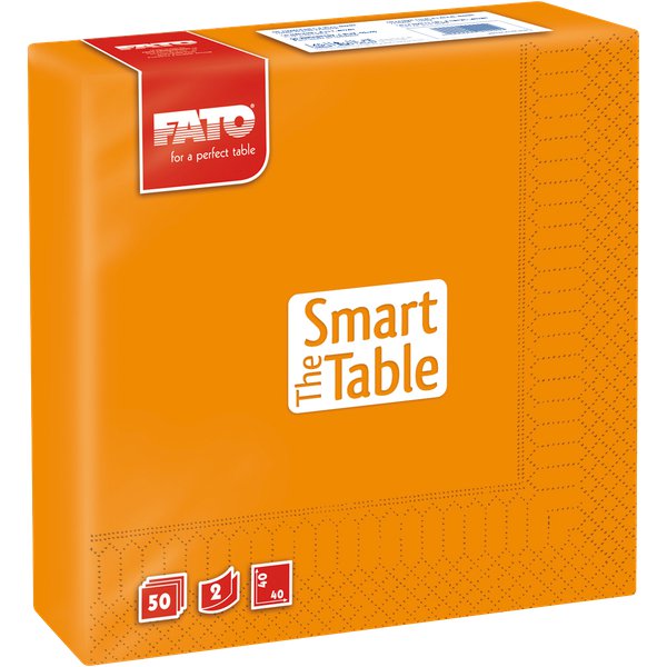 Tovaglioli colorati formato 40x40 realizzati in pura cellulosa a 2 veli Arancio