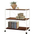 Libreria cromata Galileo, disponibile in 3 o 5 ripiani tinta wengè idonea sia per l'ufficio che per la casa.