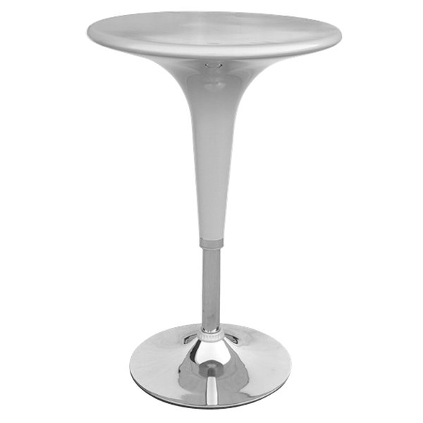 Tavolo con alzo a gas colore grigio - Sgabelli e tavoli tipo bar in abs ed acciaio, perfetti per allestire zone relax e accoglienza all'interno di aziende, ma anche perfetti per arredare un pubblico esercizio.