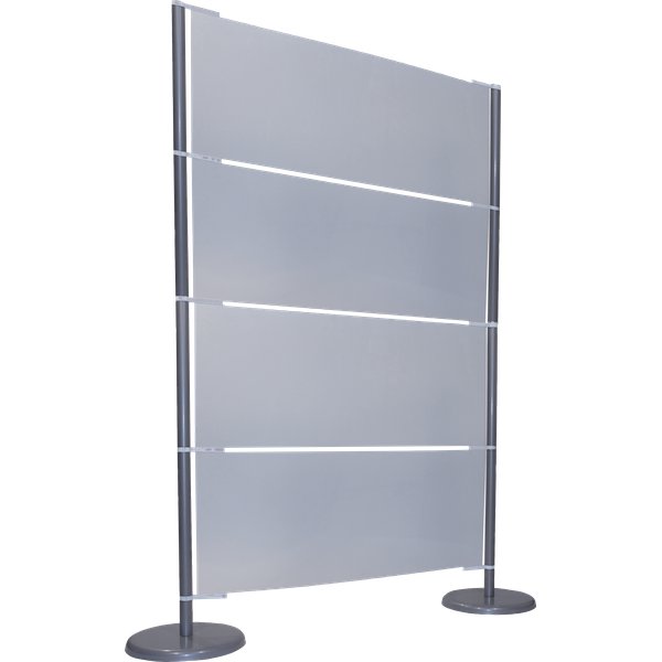 Parete divisoria modulabile in altezza e lunghezza, grazie alla flessibilità dei moduli in PVC. Disponibile in 4 o 5 moduli. <br/>Pareti di PVC opaco flessibile per poter modellare la parete a proprio piacimento e separare gli ambienti in modo rapido e funzionale.