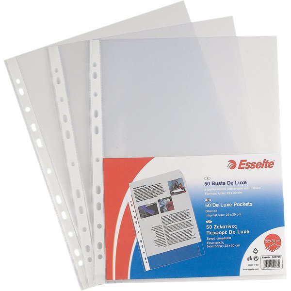 Buste a foratura universale Copy Safe Esselte - Office 22x30 cm goffrata - 509710 (conf.50)