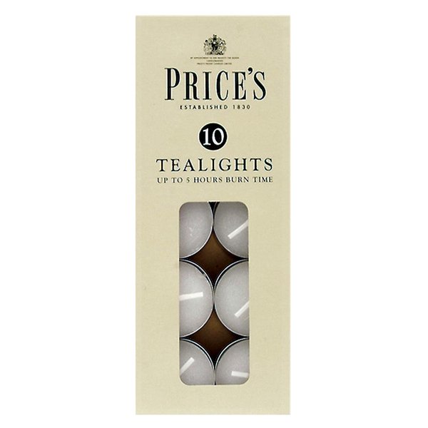 Astuccio di candele tealight bianche non profumate, utilizzabili anche con gli accessori porta tealight, decorati in vetro satinato o color ambra. Tempo di ardenza fino a 4,5 ore.