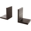 Coppia di 2 reggilibri in ecopelle nera con cuciture a vista che donano eleganza in qualsiasi ambito di esposizione. Dimensioni LxPxH 12x11,5x15,5 cm. Colore nero.