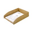 Realizzata in bambù, un materiale 100% ecosostenibile. Resistente, ma flessibile per assorbire gli urti senza rompersi. Adatta a contenere sia fogli A4 sia buste e cartelline. Impilabile per poter sovrapporre più vaschette. Dimensioni LxPxH 25x34x7,5 cm.