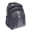 Zaino porta notebook in similpelle e nylon tecnico extra resistente 1680D. Tasche frontali porta documenti e porta accessori. Tasca porta MP3. Spalline imbottite con porta cellulare integrato. Schienale ergonomico, imbottito e traspirante.