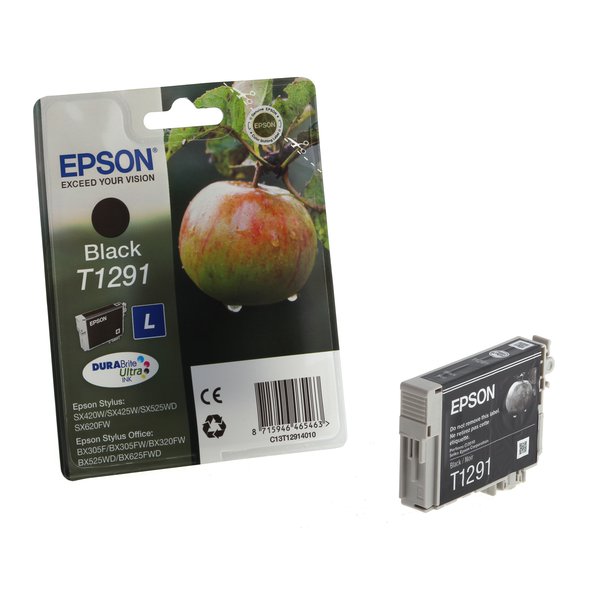Originale Epson C13T12914011 Cartuccia inkjet ink pigmentato blister RS Durab.Ult./Mela-L T1291 nero