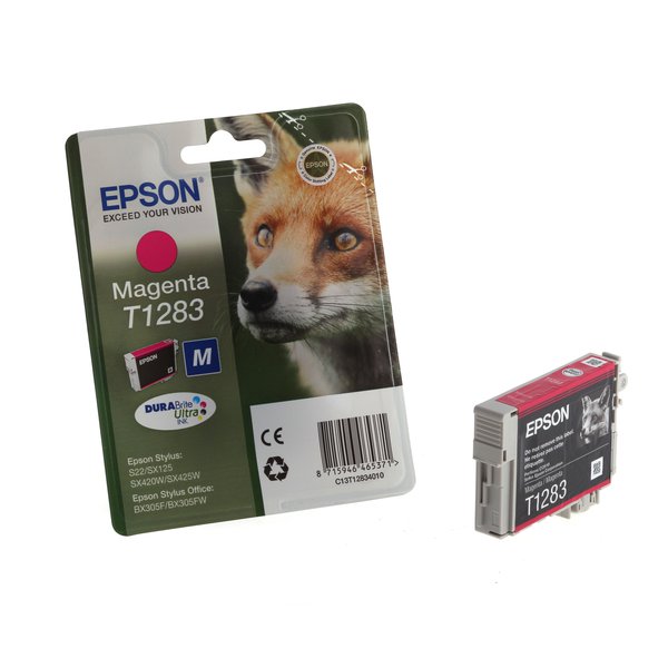 Originale Epson C13T12834011 Cartuccia inkjet ink pigment.blister RS Durab.Ult./Volpe-M T1283 magenta