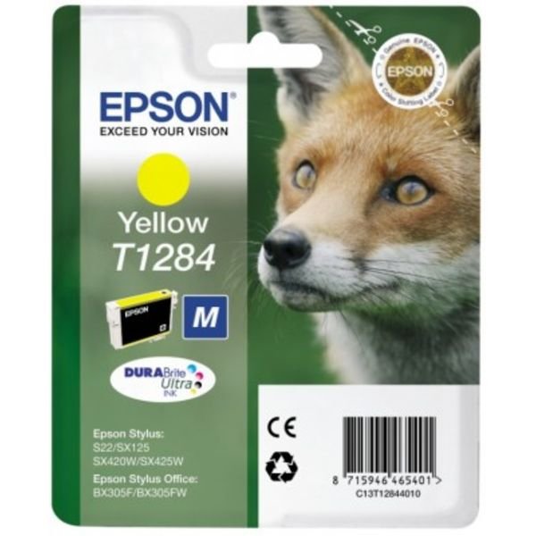 Originale Epson C13T12844011 Cartuccia inkjet ink pigment.blister RS Durab.Ult./Volpe-M T1284 giallo