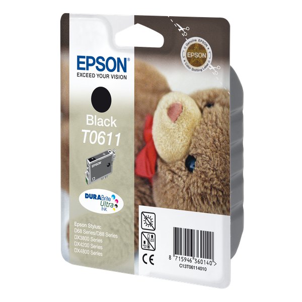 Originale Epson C13T06114010 Cartuccia inkjet ink pigmentato blister RS DURABRITE ULTRA nero