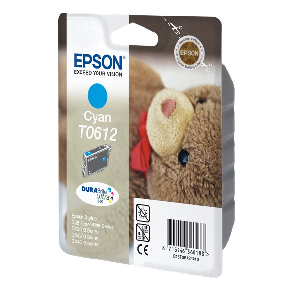 Originale Epson C13T06124010 Cartuccia inkjet ink pigmentato blister RS DURABRITE ULTRA ciano