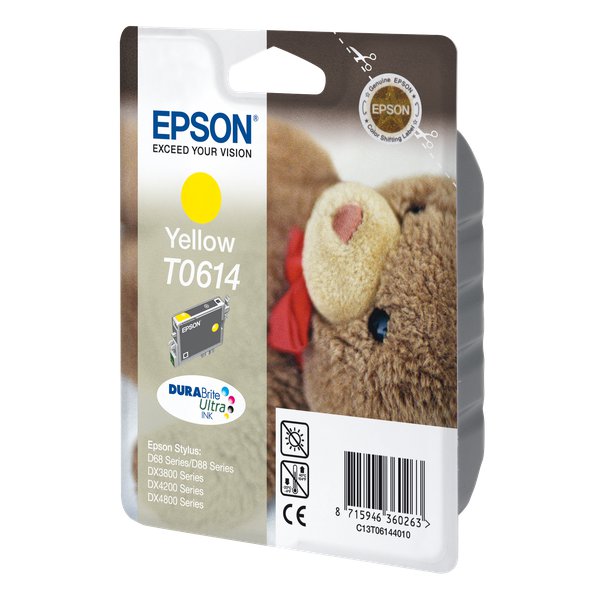 Originale Epson C13T06144010 Cartuccia inkjet ink pigmentato blister RS DURABRITE ULTRA giallo