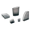 Set da scrivania tutto in uno in metallo traforato provvisto di 5 accessori necessari per avere sempre la scrivania in ordine. Composto da: <br/>- 1 portapenne di dimensioni LxPxH 12x7,3x10,3 cm<br/>- 1 cestino gettacarte di dimensioni LxPxH 36x24x39,5 cm<br/>- 1 portacorrispondenza di dimensioni LxPxH 28,5x34x8 cm<br/>- 1 portariviste di dimensioni LxPxH 9x26x33,5 cm<br/>- 1 sparticarte di dimensioni LxPxH 18x9,5x14,2 cm.<br/>Disponible in vari colori.