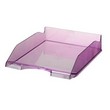 Vaschette portacorrispondenza in polistirene, contengono documenti dal formato A4 fino a 24x32 cm. Sovrapponibili sia verticalmente che a scalare. Disponibile in 3 colori trasparenti: azzurro, cristallo e viola. Dimensioni LxPxH 25,6x34,8x6,6 cm.