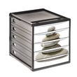 Cassettiere Spacebox a 5 cassetti chiusi, componibili orizzontalmente e verticalmente. Dotate di top portaoggetti incorporato, cassetti con blocco di sicurezza e foro sul lato inferiore per facilitare l'estrazione dei fogli. Formato utile cassetti LxPxH 24,2x32x5 cm. Dimensioni esterne LxPxH 33x28,3x32 cm. Fronte lucido a tema.