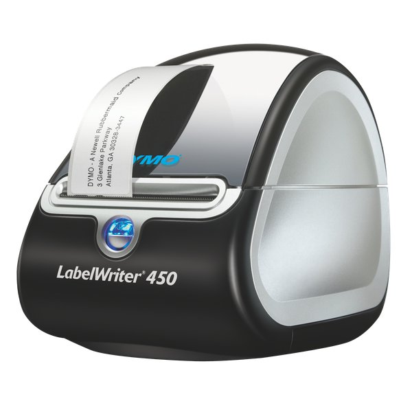 Dymo LaberWriter 450, ideale per la scrivania! 51 etichette al minuto, stampa a trasferimento termico su etichette in carta LabelWriter (nessuna spesa per toner e ink, non sporca), alta qualità di stampa 600x300 dpi, connessione USB con il PC. Funziona con il software Dymo Label V8. La soluzione perfetta per tutte le etichette in ufficio: lettere, pacchi, archivio, badge ecc. Garanzia: 2+1 anni (estensione gratuita su www.dymo.it).