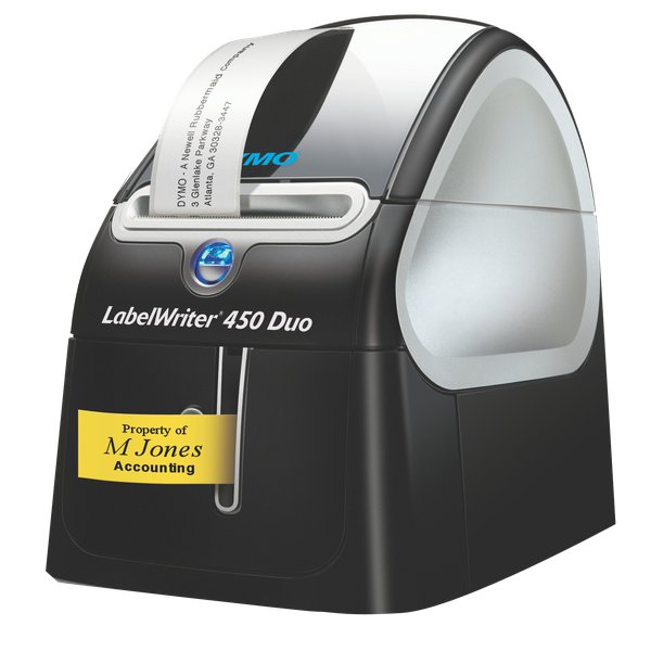 Dymo LaberWriter 450 Duo utilizza rotoli di etichette in carta, ideale per lettere, pacchi, archivio, badge ecc. ed etichette in plastica Dymo D1 per tutti gli altri utilizzi. Super veloce, stampa 71 etichette al minuto, stampa a trasferimento termico (nessuna spesa per toner e ink, non sporca), alta qualità di stampa 600x300 dpi, connessione USB con il PC. Funziona con il software Dymo Label V8. Garanzia: 2+1 anni (estensione gratuita su www.dymo.it).