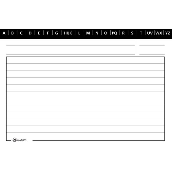 Schede ricambio rigate per schedari Semper Multiservice - 105x150mm orizzontali - A0003 (conf.100)
