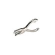 Perforatore a pinza in metallo per singolo foro. Provvisto di vano raccogli sfridi. Perfora sino a 5 fogli. Profondità massima di perforazione 22 mm. Colore argento.