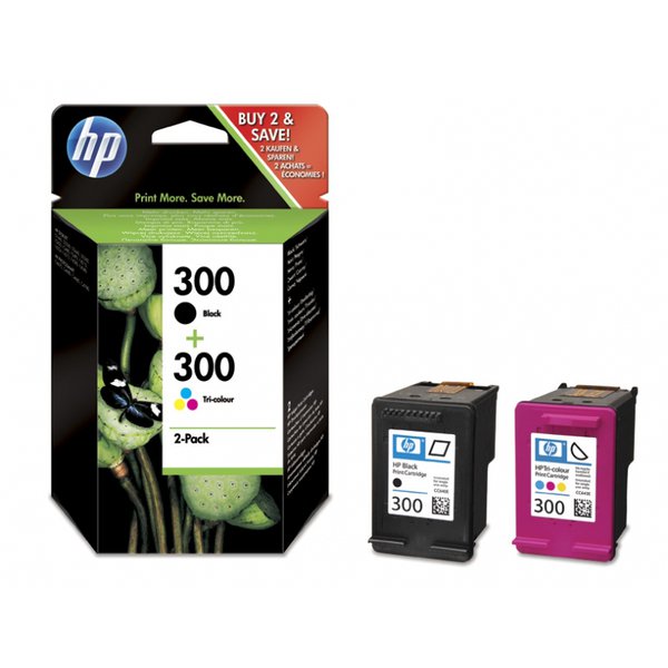Originale HP CN637EE Conf. 2 cartucce inkjet 300 nero +tricromia
