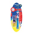 Matita con mina in grafite - GRIFFIX è l'innovativa serie di strumenti di scrittura studiata per accompagnare la crescita del bambino nell'imparare a scrivere. La speciale impugnatura ergonomica è disponibile nella versione per destri e mancini. Il simbolo della faccina che ride è il metodo intuitivo per segnalare come impugnare correttamente la penna. <br/>Matita con mina in grafite. La speciale impugnatura ergonomica è disponibile nella versione per destri e mancini. La mina è molto robusta e la gradazione HB è ideale per la scirttura. La confezione è composta da 1 matita per destri, fusto blu  +3 mine di grafite + 1 chip.