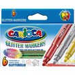 Marcatore in scatola con inchiostro glitterato a base d'acqua. Adatti per decorazioni su legno, cuoio, pietre, tessuti, pasta da modellare. L'oro e l'argento sono coprenti su nero e superfici scure.